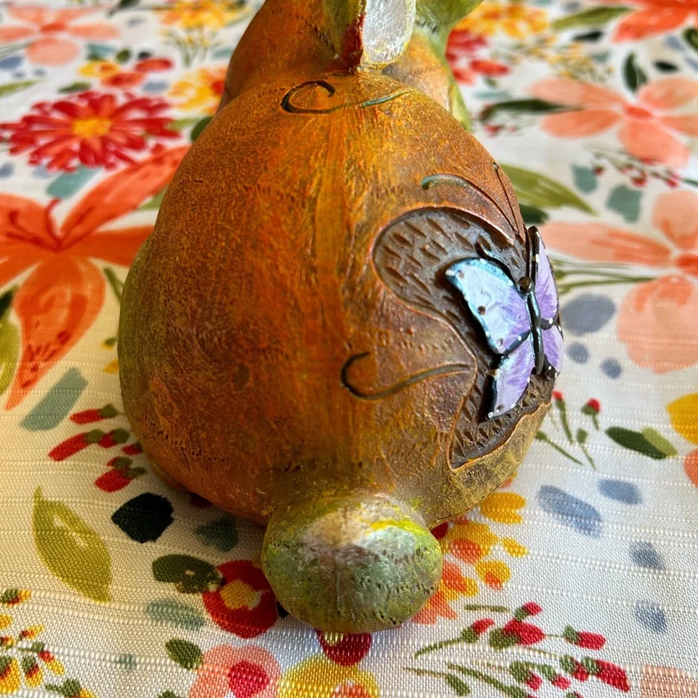 Colorful Ceramic Bunny Figurine - Picture 4 of 5